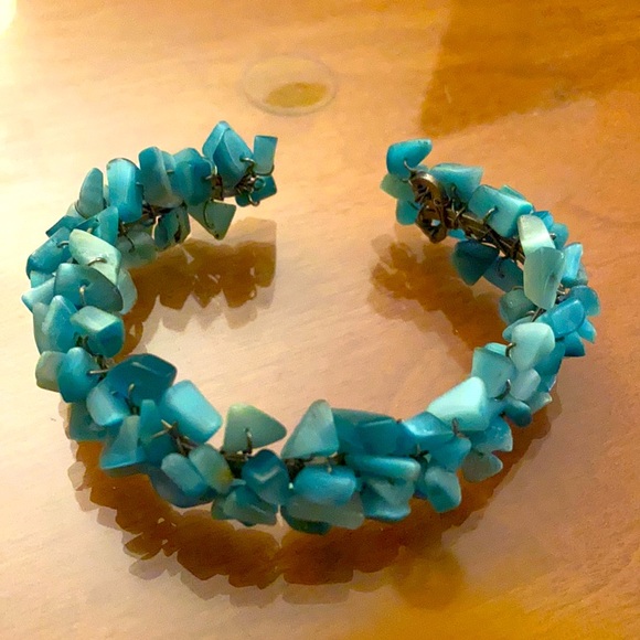 Turquoise Stone Bangle - Picture 1 of 3